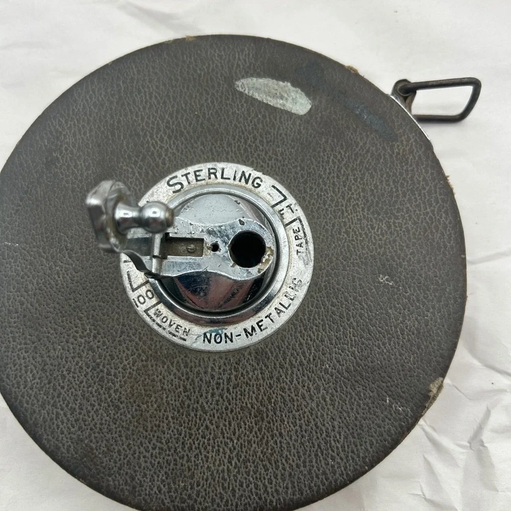 Lufkin Sterling Tape Measure Unisex 100ft Woven Non-Metallic Linen Leather Case